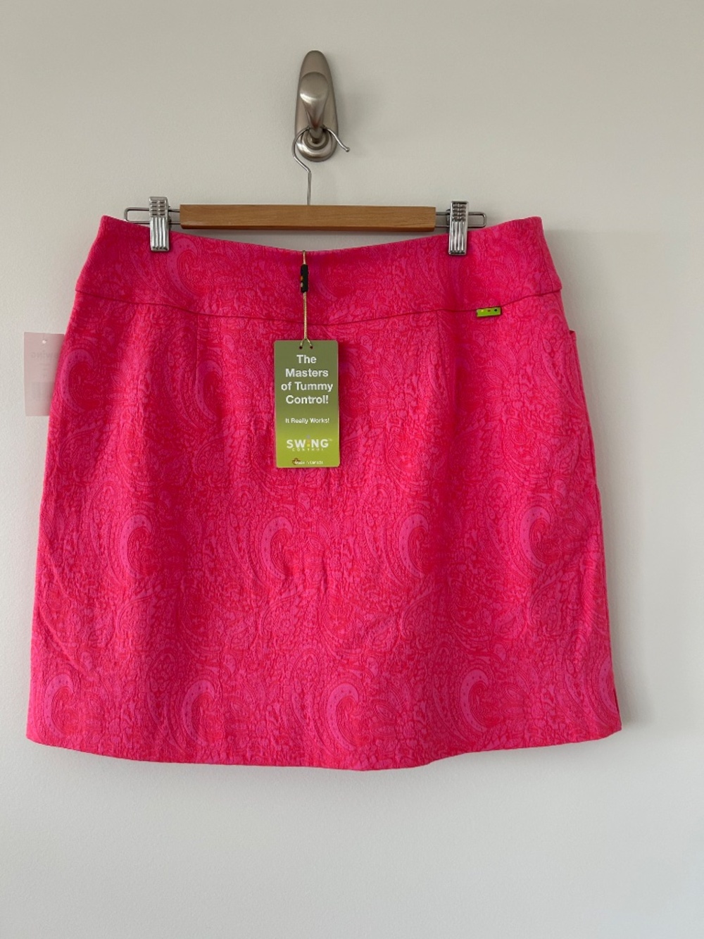 NWT Swing Control Skort Color Pink and Coral Paisley Sz 16 - Picture 2 of 6